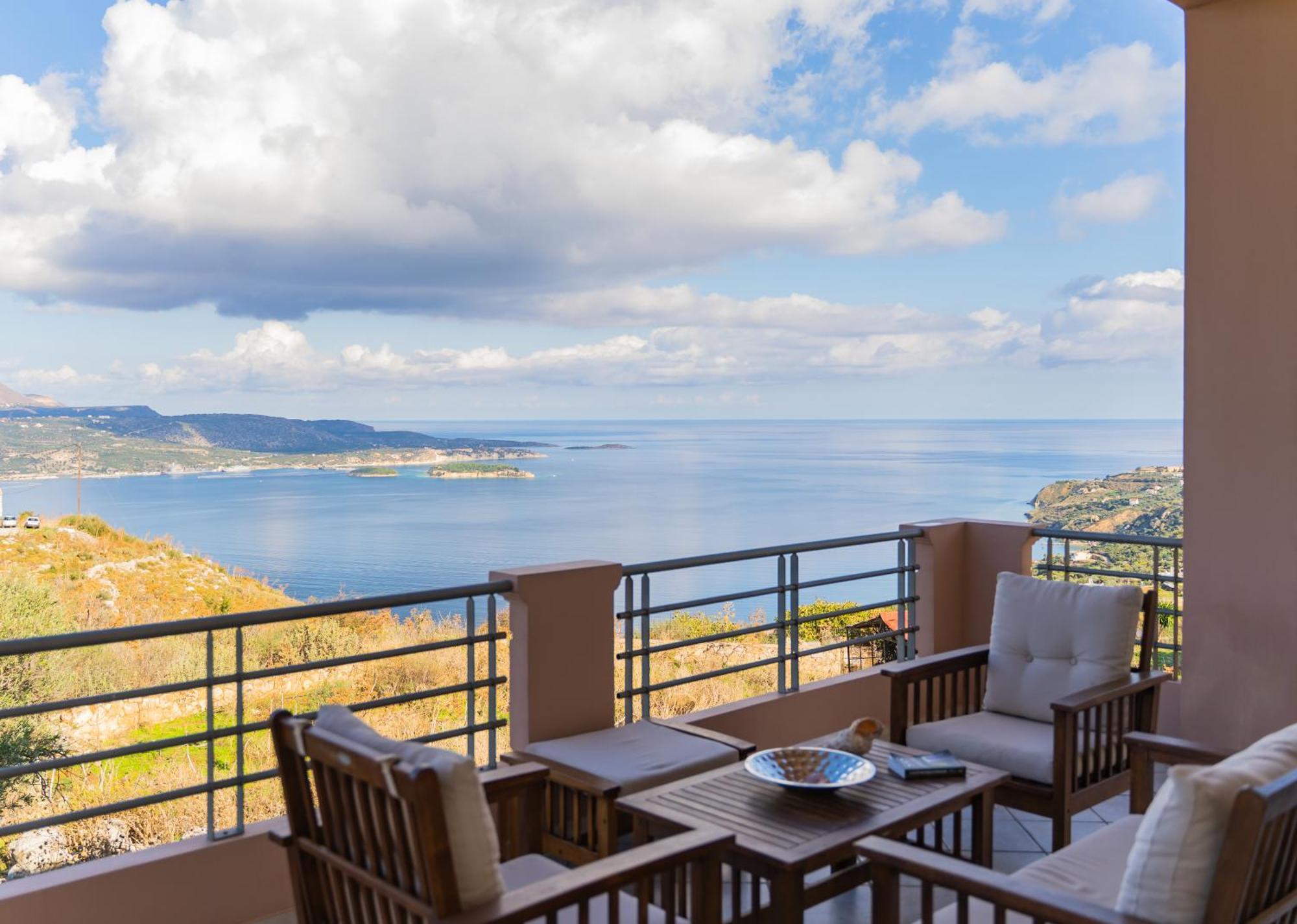 Deluxe Villa Kamba With Sea View Aptera Luaran gambar